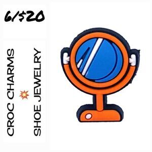 6/$20 Mirror Beauty Tools Croc Charm Shoe Jewelry Girly Jibbitz off-beat trends